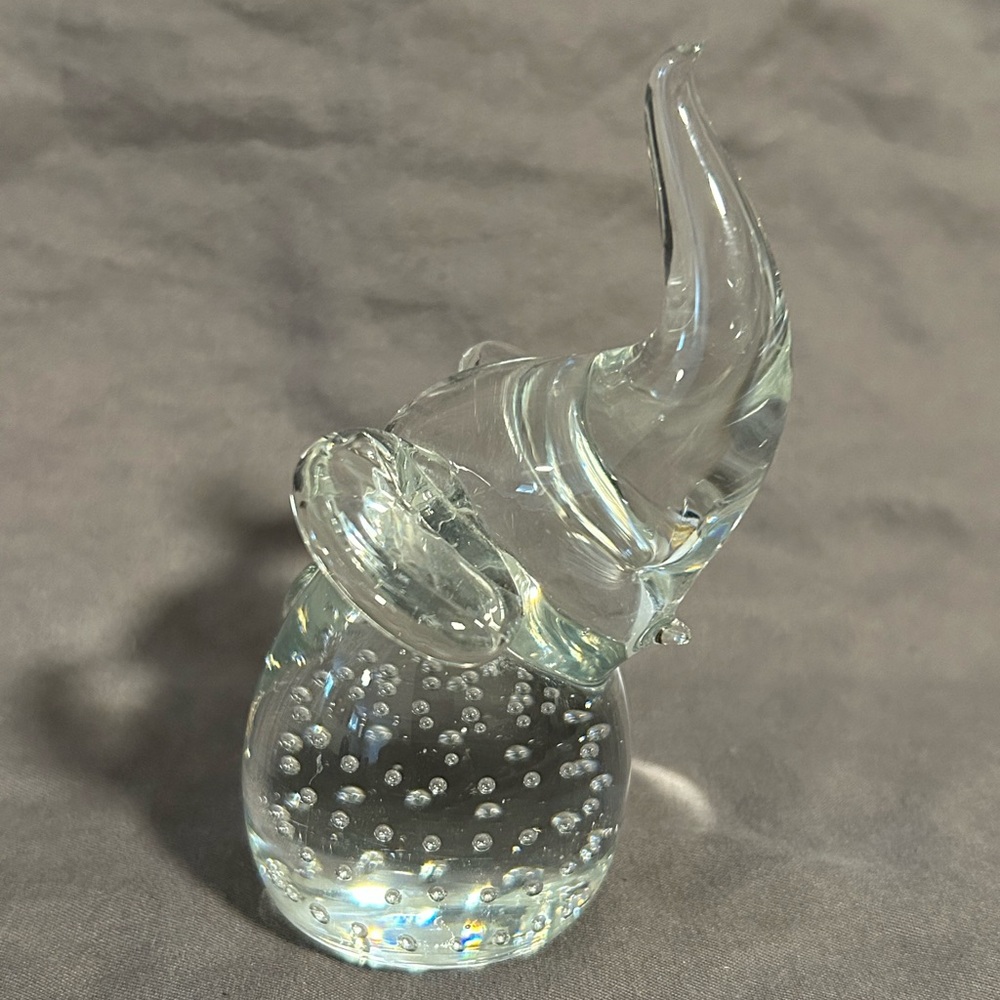 Elegant Glass Elephant Figurine
